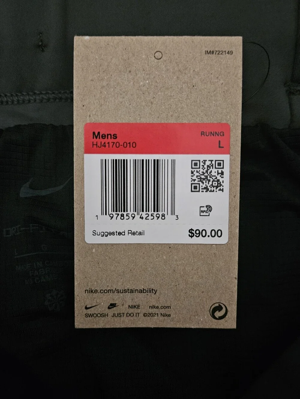 Nike Lava Loop Running Black Grey Shorts